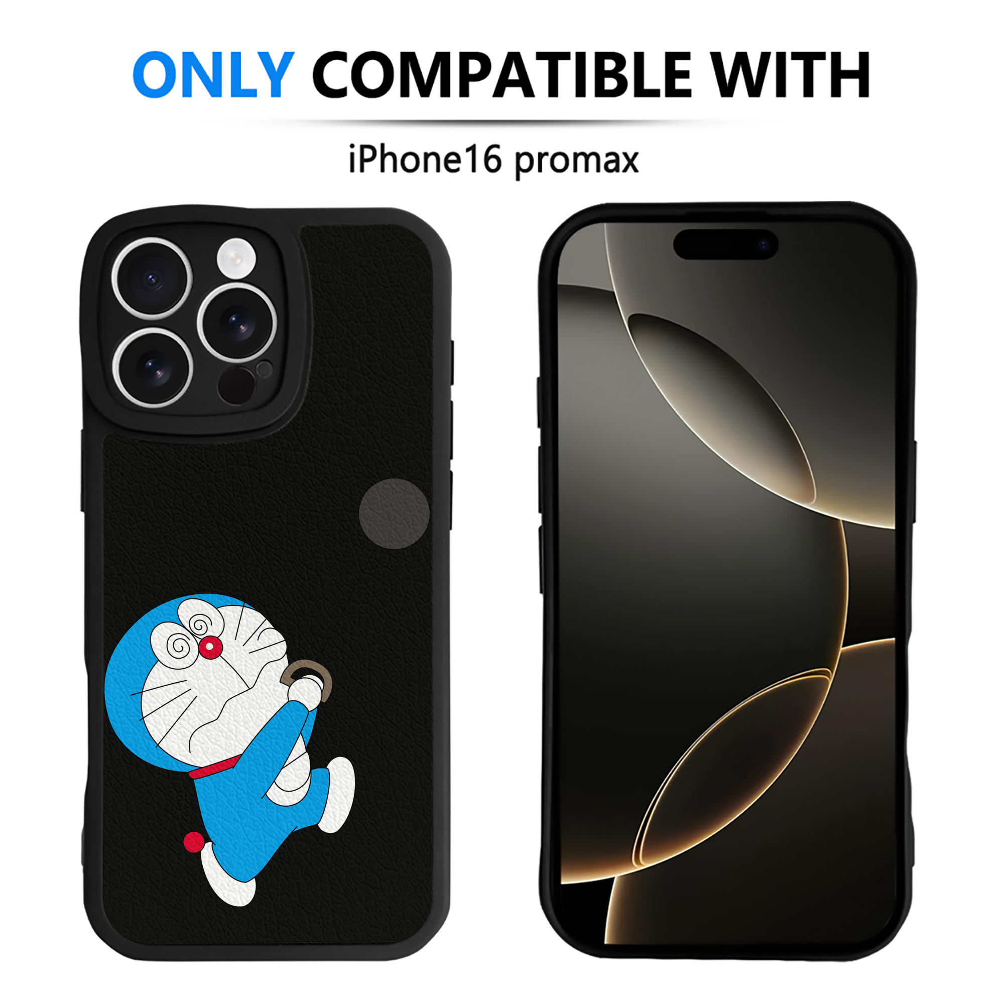（画像用） ドラえもん Doraemon 【iPhone 16シリーズ対応】シリコンスマホケース（レザー調） 材質：シリコン
